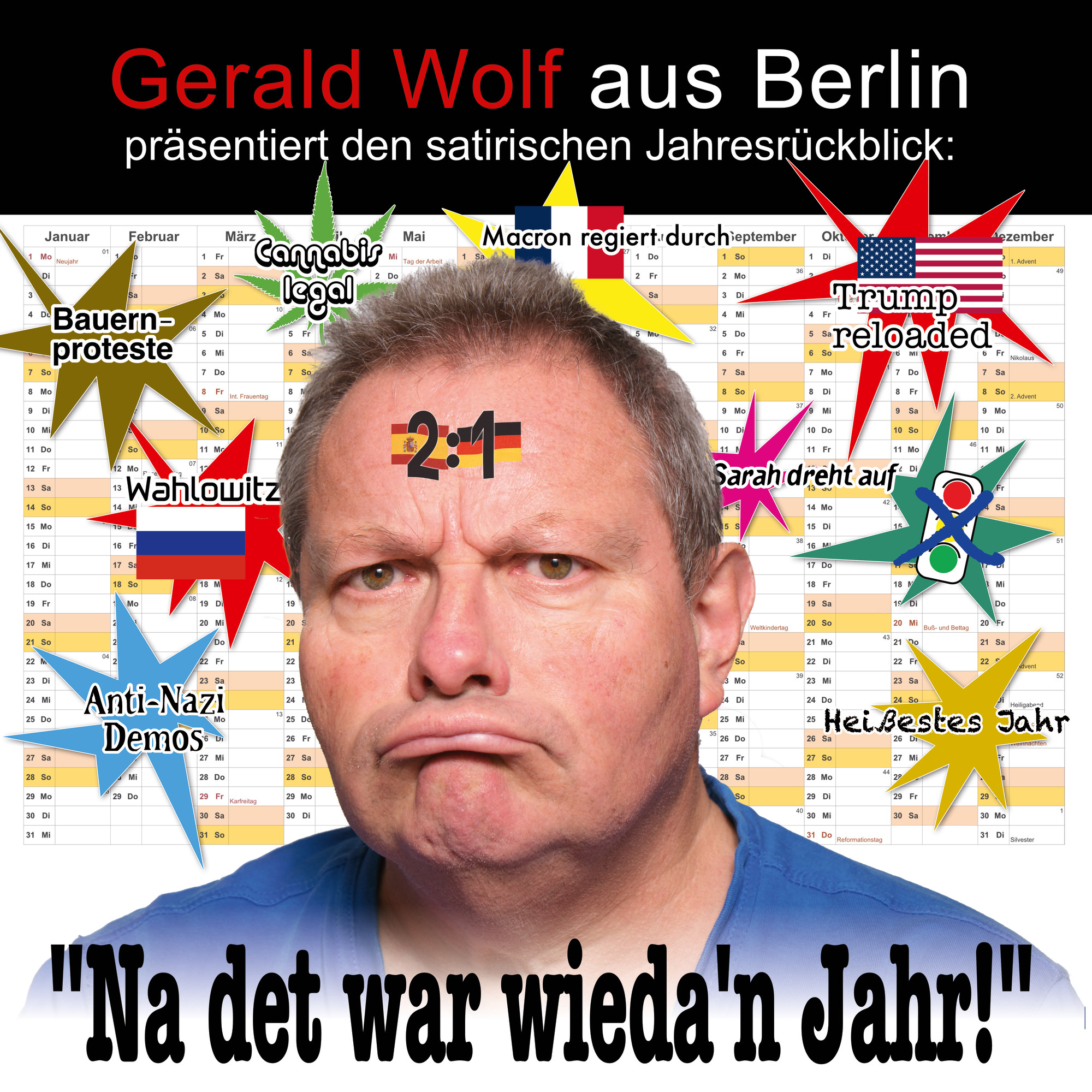 Satirischer Jahresrückblick mit Gerald Wolf im Altstadttheater Köpenick